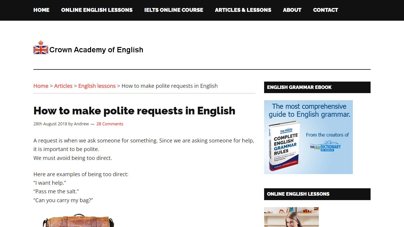 How to make polite requests in English